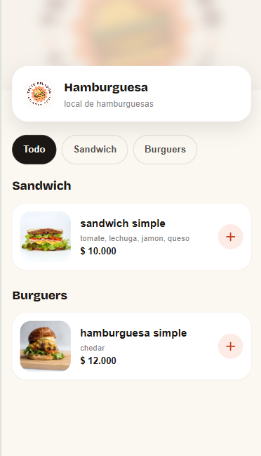Así se ve la tienda desde el celular